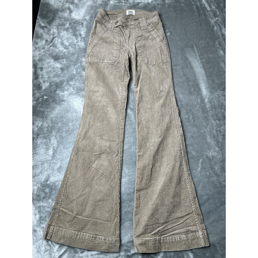 Simple Society Pants Women‎ Size 0/23 Low Rise Flare Corduroy Boho